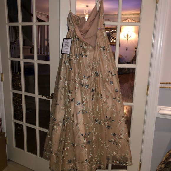 NWT TLC Say yes to the Prom Nude Embroidered Dress - Picture 8 of 9